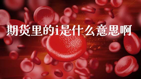 期货里的i是什么意思啊_https://m.jnkyh.com_期货开户条件_第1张