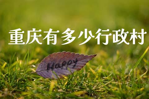 重庆有多少行政村_https://m.jnkyh.com_股票交易_第1张