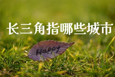 长三角指哪些城市_https://m.jnkyh.com_国际原油_第1张