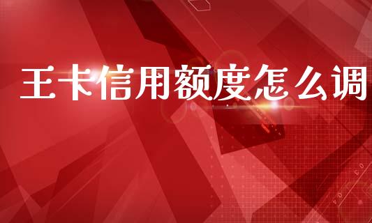 王卡信用额度怎么调_https://m.jnkyh.com_期货开户条件_第1张