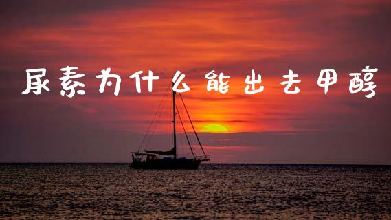 尿素为什么能出去甲醇_https://m.jnkyh.com_国际原油_第1张