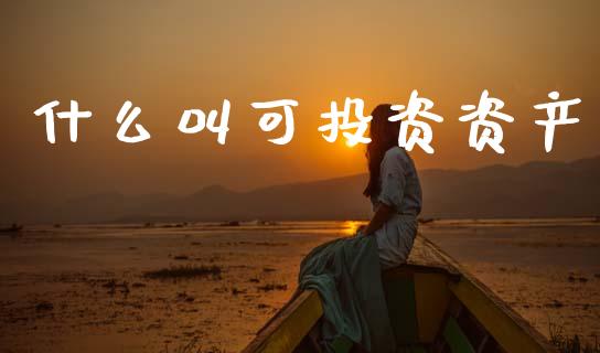 什么叫可投资资产_https://m.jnkyh.com_期货开户条件_第1张