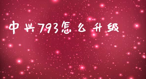 中兴793怎么升级_https://m.jnkyh.com_股票交易_第1张