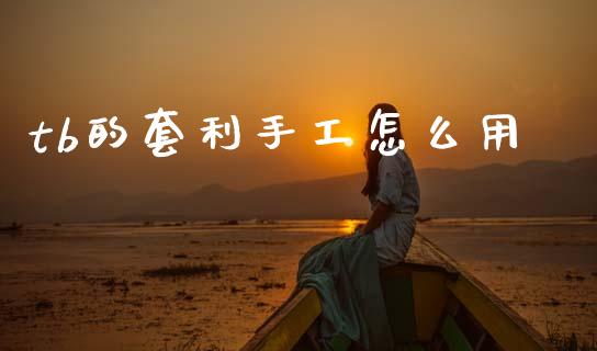 tb的套利手工怎么用_https://m.jnkyh.com_期货开户条件_第1张
