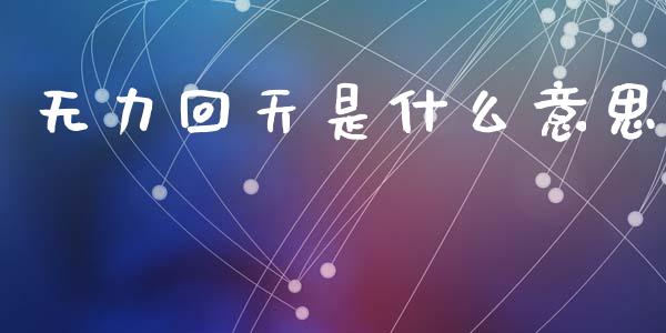 无力回天是什么意思_https://m.jnkyh.com_股票交易_第1张