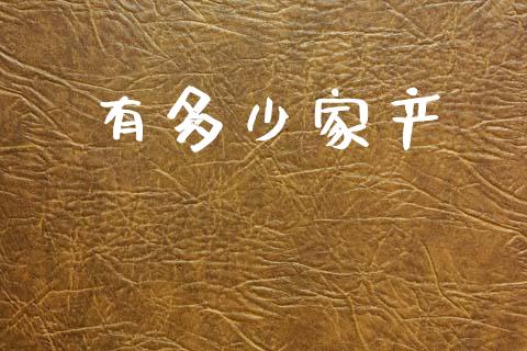 有多少家产_https://m.jnkyh.com_期货开户条件_第1张