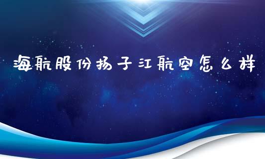 海航股份扬子江航空怎么样_https://m.jnkyh.com_股票交易_第1张