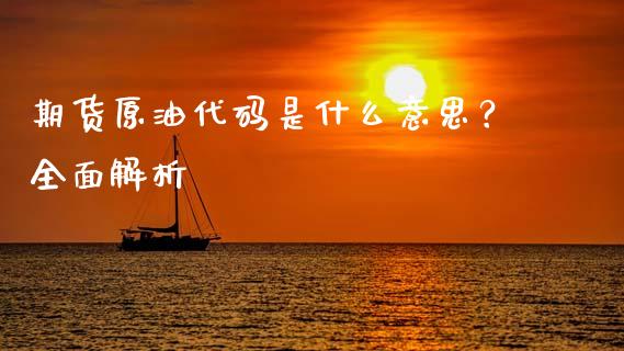 期货原油代码是什么意思？全面解析_https://m.jnkyh.com_国际原油_第1张