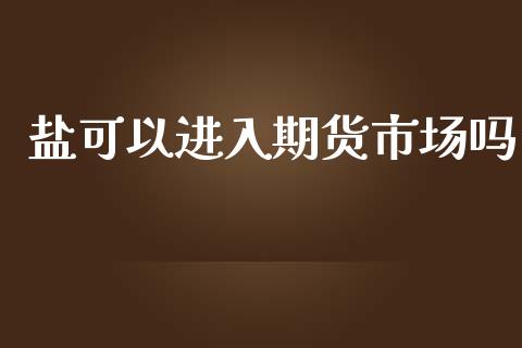 盐可以进入期货市场吗_https://m.jnkyh.com_期货开户条件_第1张