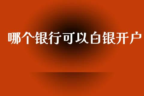 哪个银行可以白银开户_https://m.jnkyh.com_股指期货_第1张