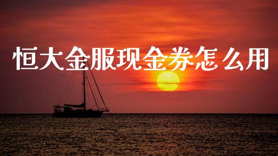 恒大金服现金券怎么用_https://m.jnkyh.com_股票交易_第1张