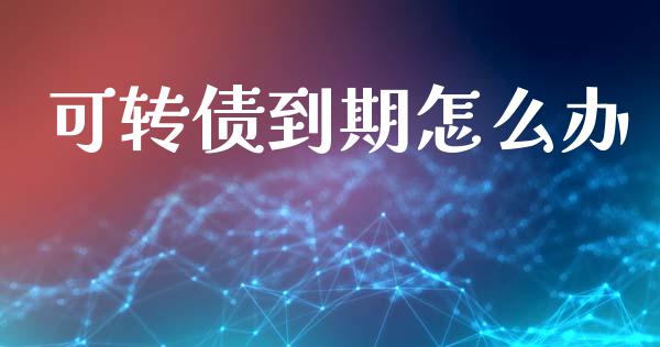 可转债到期怎么办_https://m.jnkyh.com_期货开户条件_第1张