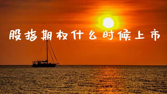 股指期权什么时候上市_https://m.jnkyh.com_股票交易_第1张