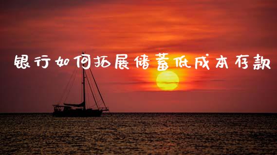 银行如何拓展储蓄低成本存款_https://m.jnkyh.com_期货开户条件_第1张