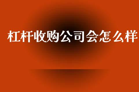 杠杆收购公司会怎么样_https://m.jnkyh.com_国际原油_第1张