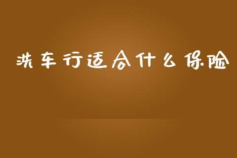 洗车行适合什么保险_https://m.jnkyh.com_股指期货_第1张