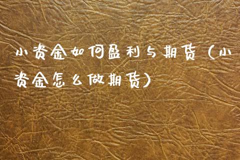 小资金如何盈利与期货（小资金怎么做期货）_https://m.jnkyh.com_国际原油_第1张