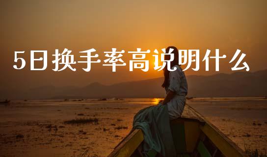 5日换手率高说明什么_https://m.jnkyh.com_股指期货_第1张