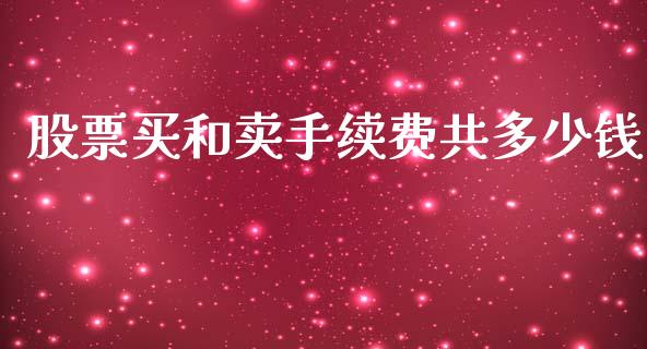 股票买和卖手续费共多少钱_https://m.jnkyh.com_股指期货_第1张