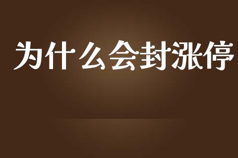 为什么会封涨停_https://m.jnkyh.com_期货开户条件_第1张