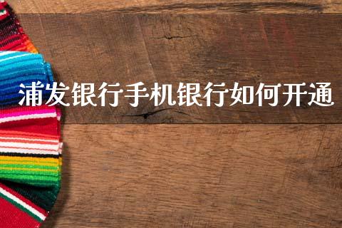 浦发银行手机银行如何开通_https://m.jnkyh.com_股指期货_第1张