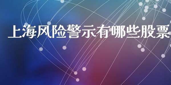 上海风险警示有哪些股票_https://m.jnkyh.com_期货开户条件_第1张