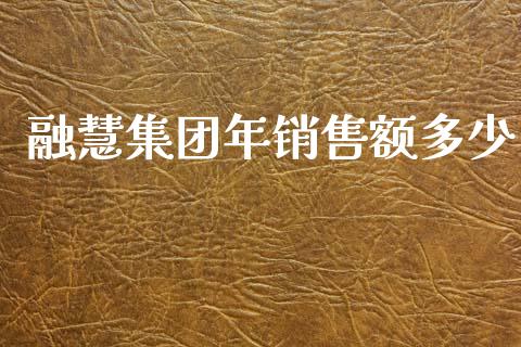 融慧集团年销售额多少_https://m.jnkyh.com_股票交易_第1张