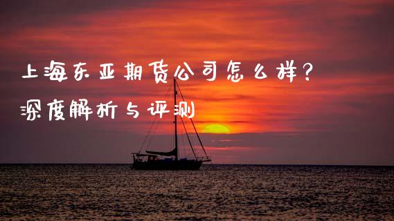 上海东亚期货公司怎么样？深度解析与评测_https://m.jnkyh.com_股指期货_第1张