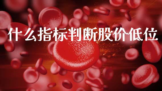 什么指标判断股价低位_https://m.jnkyh.com_股指期货_第1张