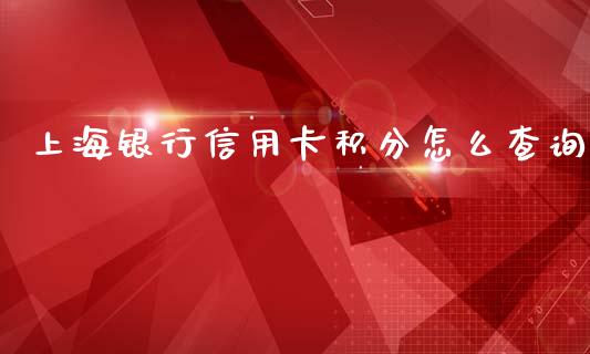 上海银行信用卡积分怎么查询_https://m.jnkyh.com_股票交易_第1张