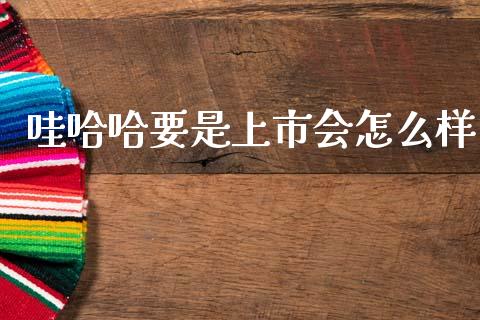 哇哈哈要是上市会怎么样_https://m.jnkyh.com_国际原油_第1张