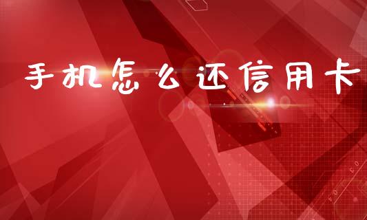 手机怎么还信用卡_https://m.jnkyh.com_国际原油_第1张