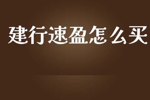 建行速盈怎么买_https://m.jnkyh.com_股指期货_第1张