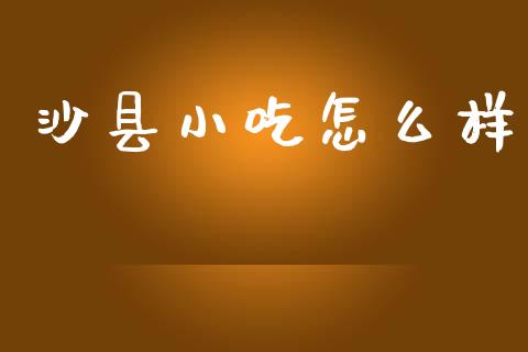 沙县小吃怎么样_https://m.jnkyh.com_期货开户条件_第1张