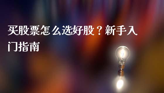 买股票怎么选好股？新手入门指南_https://m.jnkyh.com_股指期货_第1张
