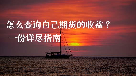 怎么查询自己期货的收益？ 一份详尽指南_https://m.jnkyh.com_股票交易_第1张