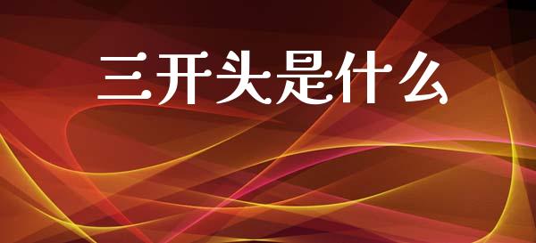 三开头是什么_https://m.jnkyh.com_股票交易_第1张