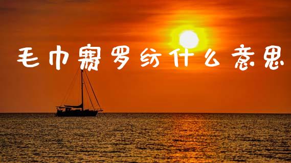 毛巾赛罗纺什么意思_https://m.jnkyh.com_股票交易_第1张
