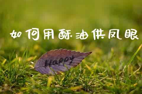 如何用酥油供凤眼_https://m.jnkyh.com_股票交易_第1张