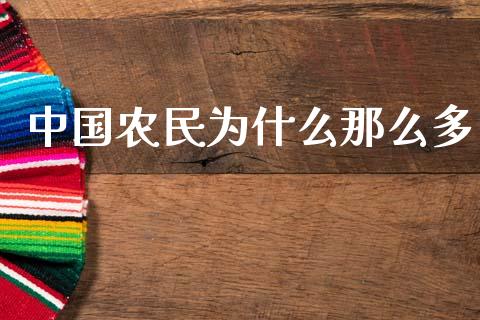 中国农民为什么那么多_国际原油_第1张_股指期货_期货开户条件_国际原油_股票交易 中国农民为什么那么多_https://m.jnkyh.com_国际原油_第1张