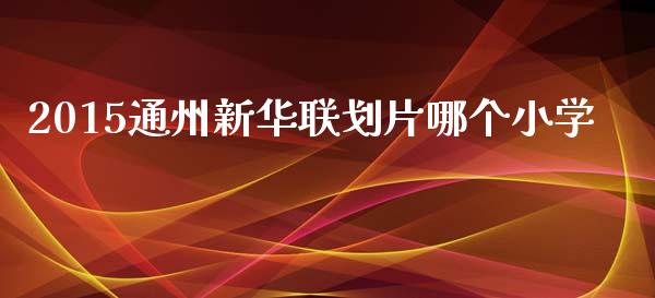 2015通州新华联划片哪个小学_https://m.jnkyh.com_股票交易_第1张