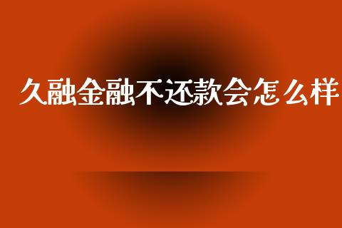 久融金融不还款会怎么样_https://m.jnkyh.com_股指期货_第1张