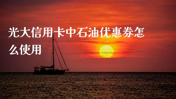 光大信用卡中石油优惠券怎么使用_https://m.jnkyh.com_股票交易_第1张