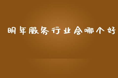 明年服务行业会哪个好_https://m.jnkyh.com_国际原油_第1张