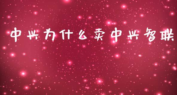 中兴为什么卖中兴智联_https://m.jnkyh.com_期货开户条件_第1张