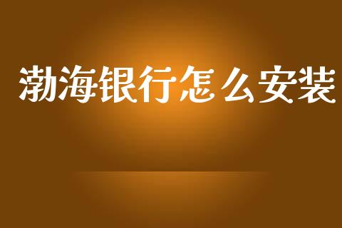 渤海银行怎么安装_https://m.jnkyh.com_期货开户条件_第1张
