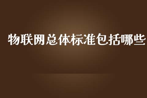 物联网总体标准包括哪些_https://m.jnkyh.com_股票交易_第1张