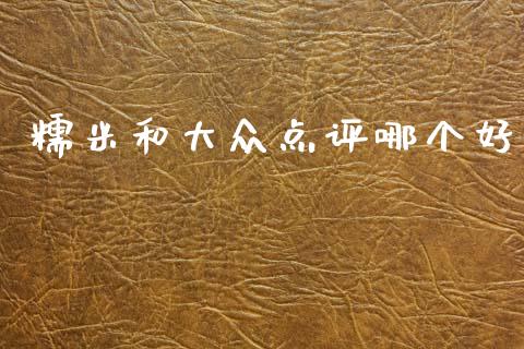 糯米和大众点评哪个好_https://m.jnkyh.com_期货开户条件_第1张