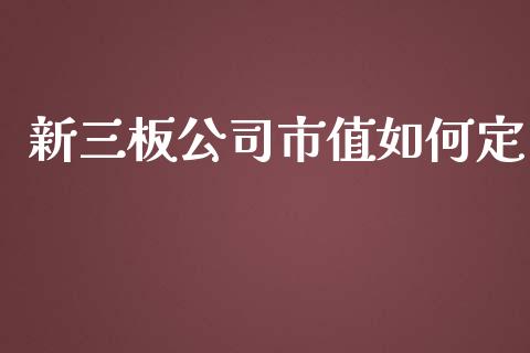 新三板公司市值如何定_https://m.jnkyh.com_期货开户条件_第1张