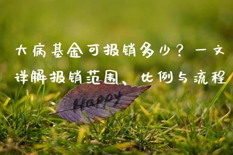 大病基金可报销多少？一文详解报销范围、比例与流程_https://m.jnkyh.com_期货开户条件_第1张